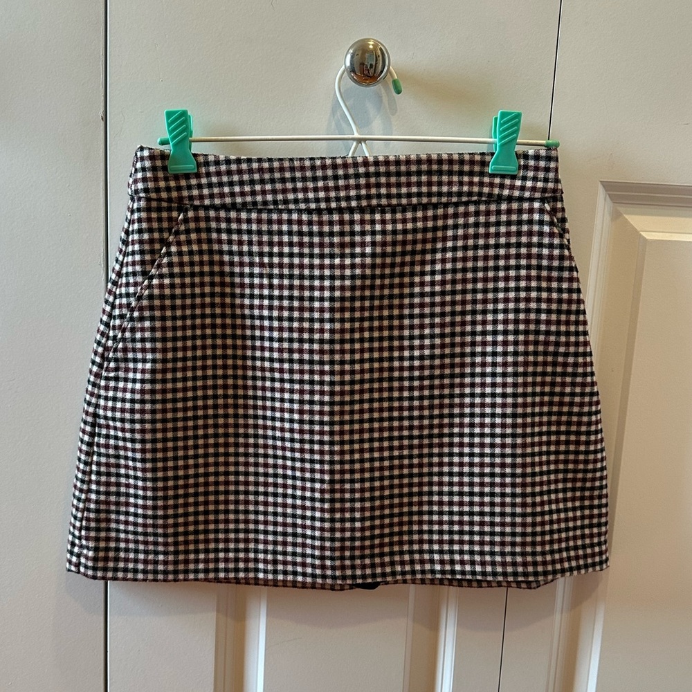 Abercrombie & Fitch Women’s Plaid Wool Mini Skirt/ Skort, Size Small